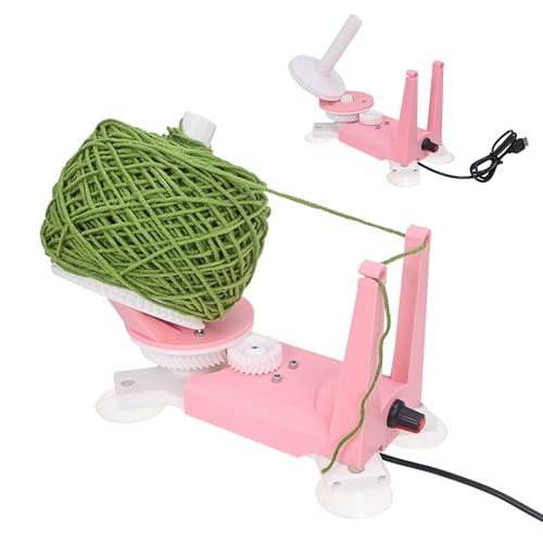 Enrollador eléctrico de hilo para ganchillo automático y bobinador de lana rosa de velocidad variable 2