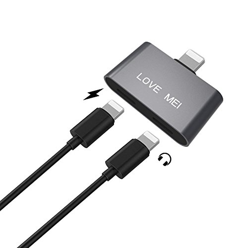 LoveMei 2 in 1 Lightning Headphone Adapter, Iphone Charge and Headphone