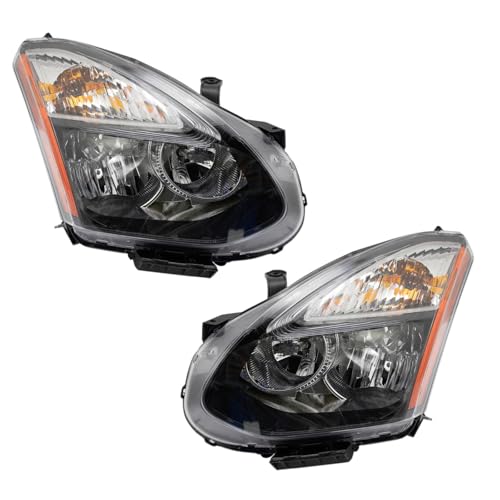 Image of TRQ 2 Piece Headlight Assembly Set Driver & Passenger Side Compatible with Nissan Rogue Select 2014-2015 NI2502231 NI2503231 26010-1VX0A 260101VX0A 26060-1VX0A 260601VX0A