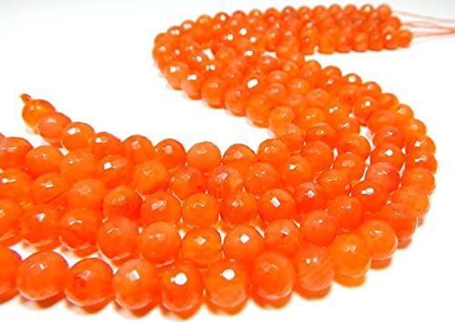 Carnelian Faceted Beads de 7.5mm pour fabriquer un cadeau unique