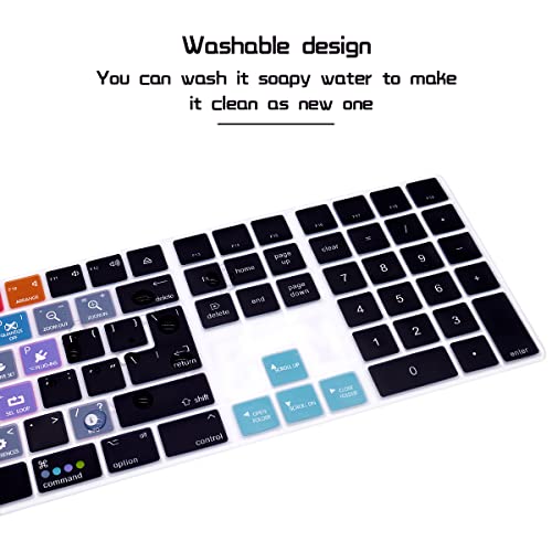 Hrh Ableton Live Shortcut Hotkey Silicone Keyboard Cover Keypad Skin For Magic Keyboard With Numeric Keypad A1843 Mq052Ll/A Released In 2017/2018(Us/Eu Layout) #TOP5