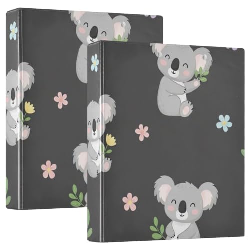 Classeur 3 anneaux 3,8 cm gris koala porte-bloc dossier de rangement bureau