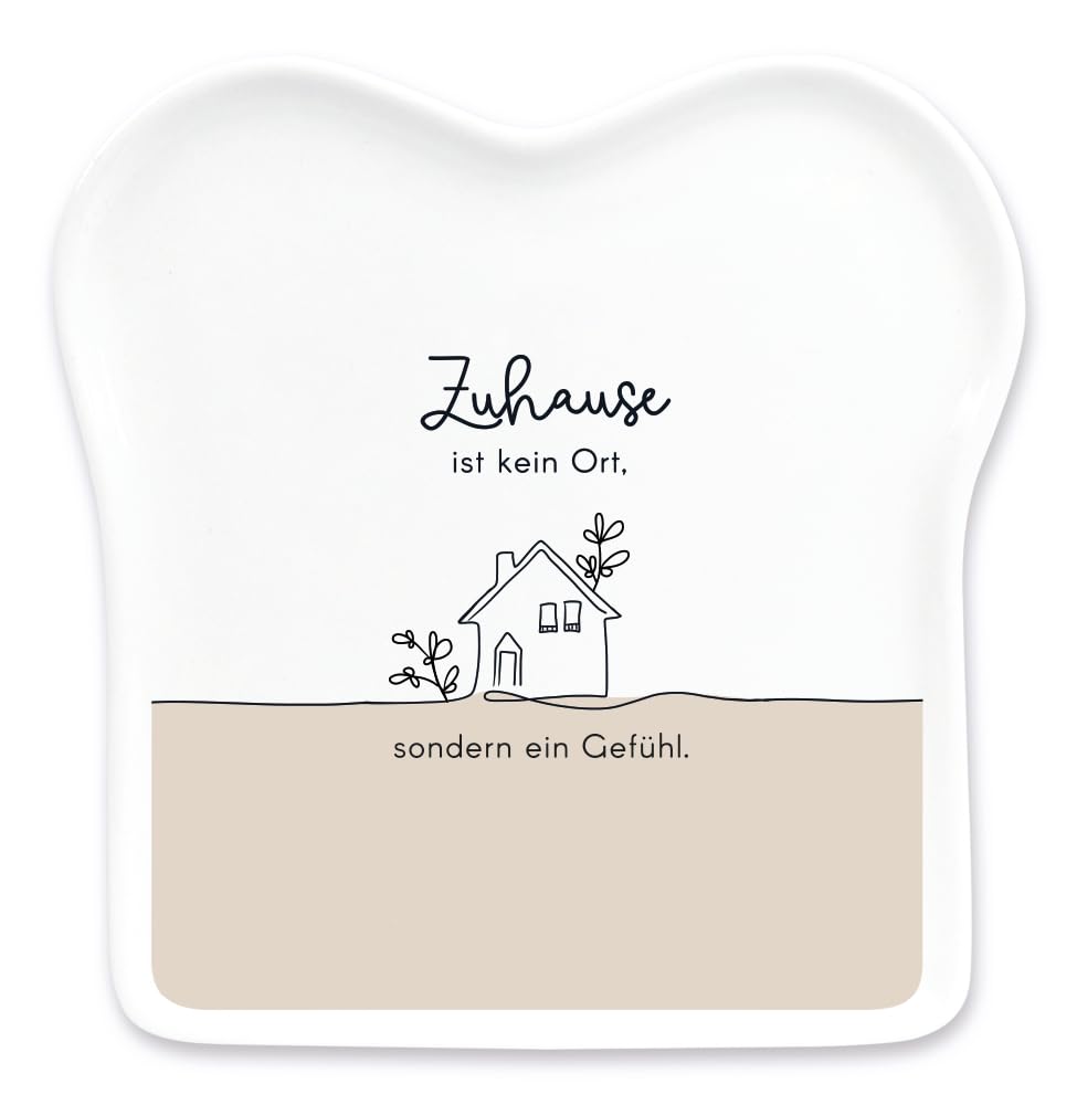 Grafik-Werkstatt Werkstatt Toast Plate with Saying Porcelain at Home
