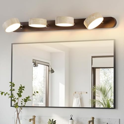 Lampada da bagno girevole a 180°: Il paralume dell’applique LED è progettato intelligentemente, ruota facilmente per indirizzare la luce dove serve – sopra specchi, opere d’arte o comodini.