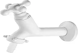 TORNEIRA 10CM COM BICO MANGUEIRA PARA TANQUE MARUJÁ BRANCO