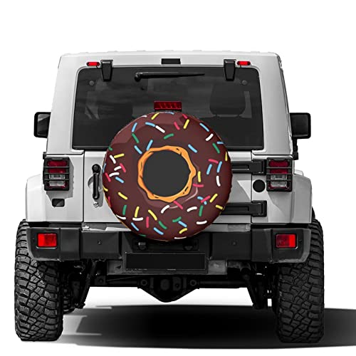 Image of Donut Spare Tire Cover Dust-Proof Wheel Tire Cover Fit Trailer, RV, SUV and Many Vehicle 14 Inch