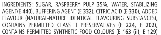 Image of Manama Raspberry Crush | Fruit Topping for Ice Creams, Cakes, Pastries and Shakes, 750ML Bottle