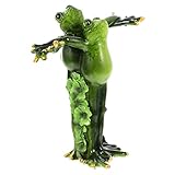 Toyvian 樹脂製カエルのの彫像 屋外用カエルの置物 や芝生の装飾品 窓辺や玄関のインテリアデコレーション デスクトップ動物オブジェ