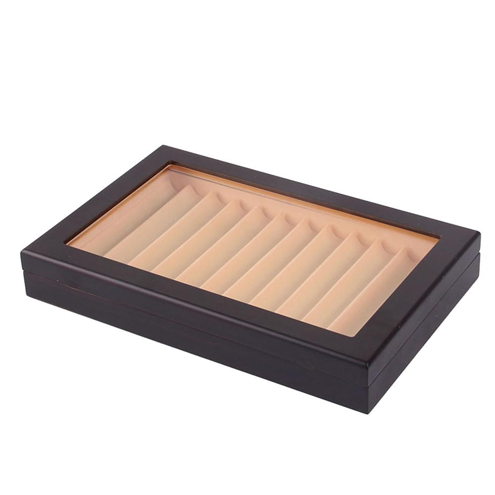 2X 12 Griglie Portapenne In Legno per Stilografica per di Lusso Trasparente per Finestra Portapenne-Collezione Organizer Ebano