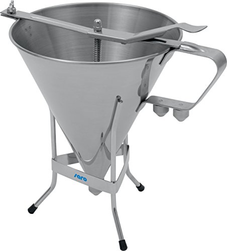 SARO Portioniertrichter – 1,8 L – Edelstahl – 3 Düsen (Ø 4/5/6 mm)...