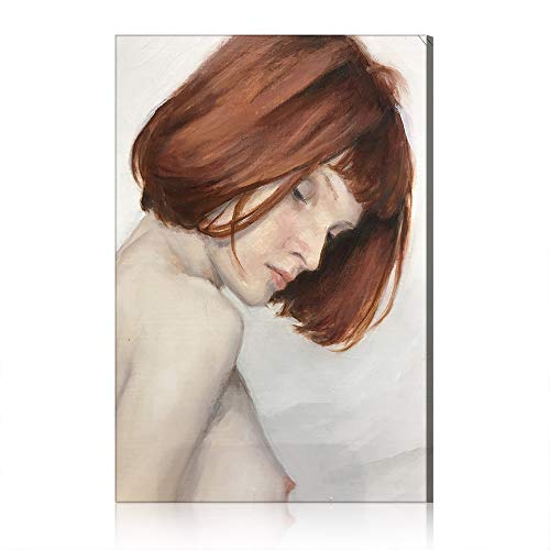 Peinture moderne femme pour grand tableau mural décoratif de salon