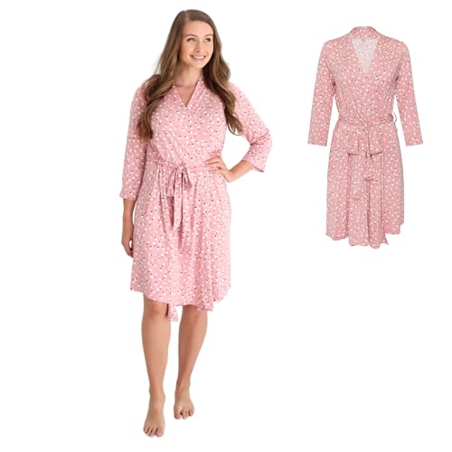 Image of Posh Peanut Maternity Robe for Hospital Delivery - Soft Viscose from Bamboo Postpartum Robe for Women Nursing & Lounging