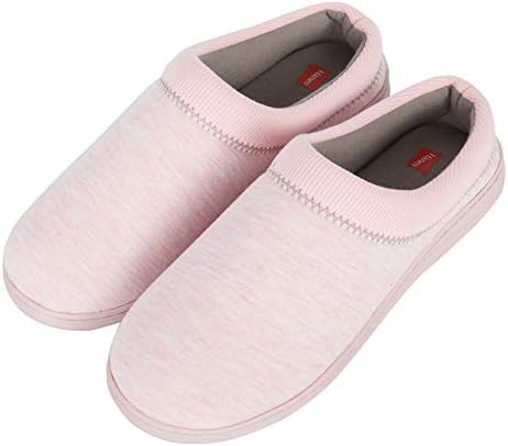 Hanes Women's Soft Waffle Knit Clog Slippers with Indoor/Outdoor Sole, Light Pink, Small | Image 4