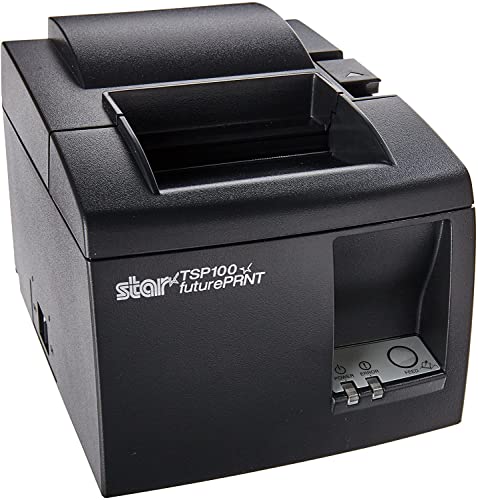 Star Micronics 39461110 Model TSP143U Gry Thermal Printer, Cutter, USB Cable and Power Supply, Gray