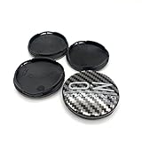 4PCS M582 55mm OZ Racing Car Wheel Center Hub Caps Badge Emblem Sticker Decal Dust-Proof Covers Logo (Carbon Fiber)