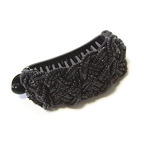 Fixer les cheveux épais sans douleur grâce au support queue de cheval H35 noir