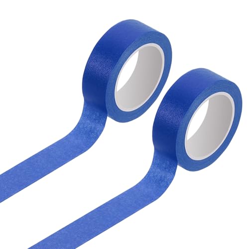 Cinta adhesiva de colores uxcell de 2 rollos para manualidades y álbumes azul