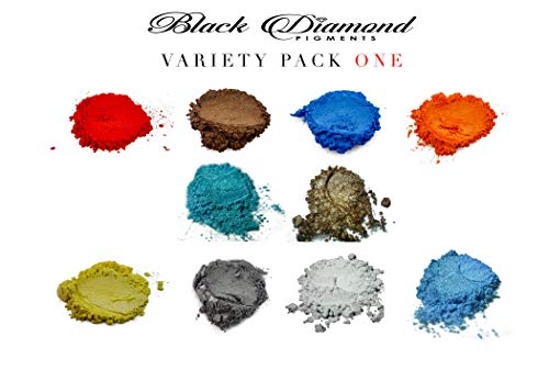 Variety Pack 1 (10 Colors) Mica Powder Pure, 2TONE Series Variety Pigment Packs (Epoxy,Paint,Color,Art) Black Diamond Pigments® - Thumbnail 2