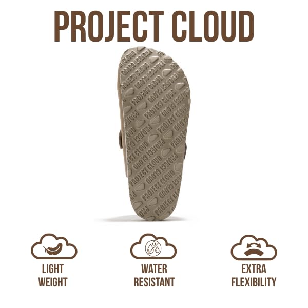 Image of Project Cloud 100% Genuine Leather Footbed Clogs for Women - Memory Foam Arch Support Slippers for Women - Trendy Slip-ons Women's Mules & Clogs Sandals