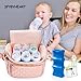 SFYBYHEART Breastmilk Cooler Travel Bag with Ice Pack for 6 Baby Bottles Up to 9 Ounce - Insulated Bottle bag for Daycare - Breastmilk Storage Bag - Baby Bottle Cooler Bag - Bottle Holder