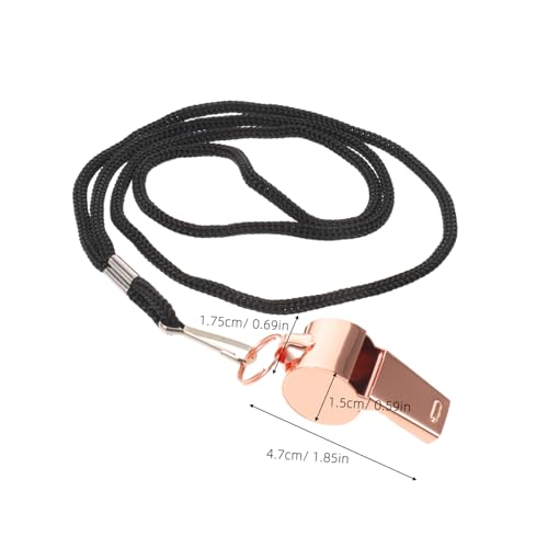 Silbatos deportivos NOLITOY de acero inoxidable 6pcs con cordón miniatura 2