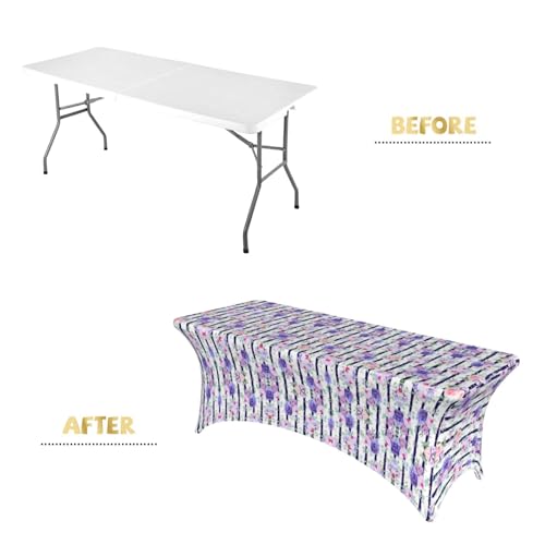 Nappe rectangulaire rayée et succulente en polyester doux 76x182 cm