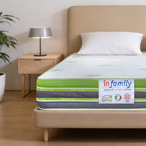 INmaterassi - Materasso Marilyn in Lattice e Memory Gel, 11 Zone Ergonomiche,...