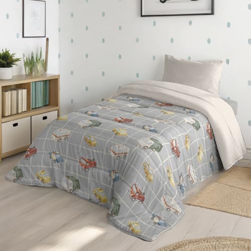 NATURALS - Edredón Nórdico Infantil Estampado 300 Gramos Cama 105-100% Microfibra Transpirable Tacto Pluma - 200x260 cm - Acolchado Extra Suave - Otoño/Invierno - Fabricado en España