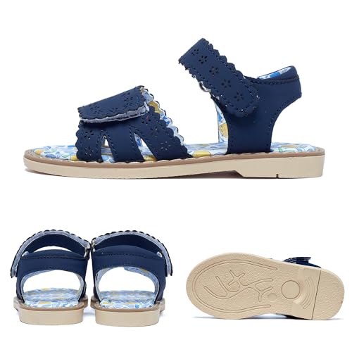 Girls Sandals Kid's Hook And Loop Closed Walking Sandals Buckle Closed Open Toe Walking Sandals Comfortable Breathable Park Walking Sandals Birthday Party Sandals Dress Sandals Summer Sports Sandals3