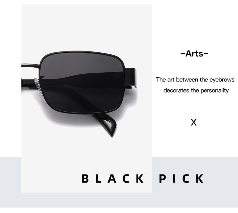 Square Arc de Triomphe Sunglasses, Street Photography Glasses, Fashion Square Frame Sunshade Glasses4