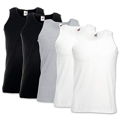 Débardeur homme Fruit of the Loom XL lot de 5 coton multicolore