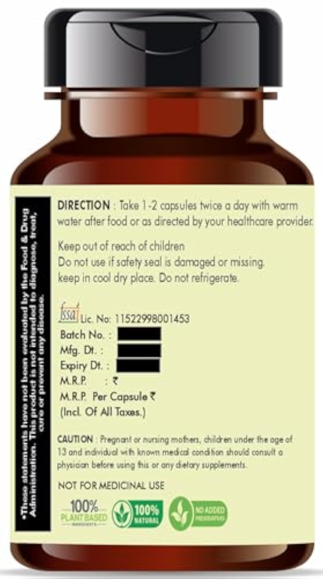 AYURVEDASHREE Garcinia Extract Capsules, 500mg, 60 Capsules