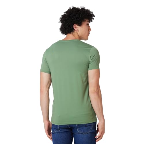 Image of Spykar Men's Slim Fit N /A Half Sleeve Solid Casual T-Shirt