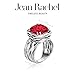 JEAN RACHEL JEWELRY 925 Sterling Silver Ring - Wrap Vintage Design with Cushion Shaped Cubic Zirconia - Hypoallergenic, Lead & Nickel Free - Artisan Handcrafted Statement Rings for Women, Ruby