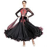 * Hergestellt aus bequemen Stretchgewebe.Latin Dance professioneller Tanz, geeignet für Performance-Übungen.Frauen Gesellschaftstanz Kostüme, Kostüme, Tanzkostüme