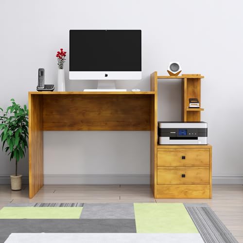 Image of Bniture Wooden Study Table for Home | Engineered Wood Study Table with Side Open Storage Area | Multi Purpose Computer Desk for Writing & Study | Laptop Table for Study Room & Office | Giant Wood
