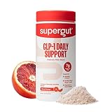 Supergut GLP1 Daily Support, Blood Orange - High Fiber GLP-1 Supplement Powder for Women & Men - Sugar-Free Drink Mix for Gut Health & Digestive Support (18 Servings)