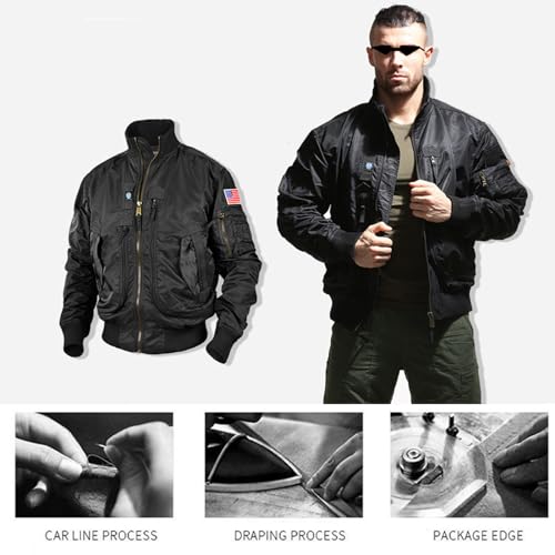 Men's Bomber Jackets Lightweight Windbreaker Flight Jackets Sportswear Jacket Casual Active Coat Outwear3