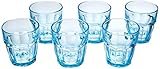 vaso de agua azul Material: cristal Bormioli Rocco Rock Bar Vasos, Azul, 6