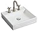 Vessel Bathroom Sink Faucet Mount: 4" Off Center, Hardware Finish: Aluminum