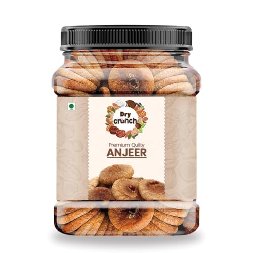Image of DRY CRUNCH Dried Figs | Dried Afghani Anjeer | Dry figs | Absolute Health Dry Fruits | Rich Source Of Fiber | Low in Fat | Healthy Snack | Ideal for Festive Gifting | Reusable Jar 900g
