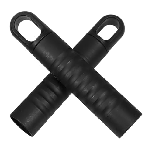 IWOWHERO 2Pcs Mop Handle Replacement Durable Black End Caps for Broom Installation Mop Rod Accessories with Hanging Compatible with Various Mops for Efficient Cleaning