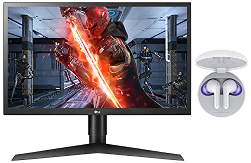 Image of LG Ultragear 24 inch (60.96 cm) 144Hz, Native 1ms Full HD Gaming Monitor- 24GL650F(Black) Tone Free Wireless Earbuds and IPX4 Water Resistance (White, FN6)