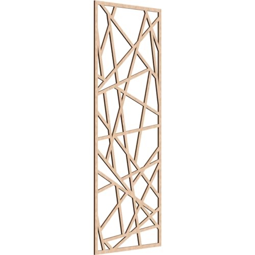 Image of Conway Decorative Pierced Fretwork Wood Wall Panels, 27 3 /8 inchW x 69 3 /8 inchH x 3 /8 inchT, Red Oak