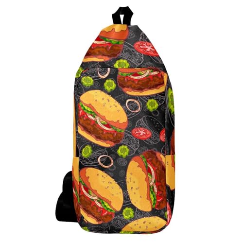Sac à dos à bandoulière multicolore 16x36cm pour voyage et randonnée