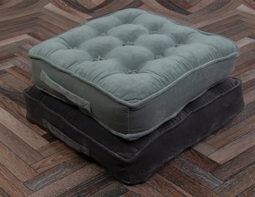 Casabella Booster Cushion-Armchair Booster Cushion Large Booster Seat Dining Chair 50X50+10Cm Thick Floor Cushion, Pregnancy & Post-Operative Adults Chair Bolster Cushion Seat, Car Seat Sofa-Grey - 3