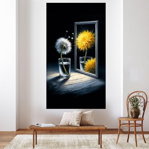 Impressions d'art floral pissenlit pour peinture surréaliste sans cadre