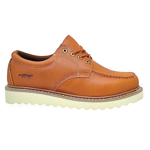 Image of Golden Fox Work Shoe 4 inch Moc Toe Leather Men's Oxford for Construction & Casual