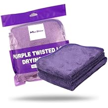 Maxshine Universal 3-Piece Purple 600GSM Microfiber Drying Towels Single Twisted Loop, Ultra-Absorbent Plush Towels for Car Wash & Drying Streak-Free Detailing Cloths 16" x 16"