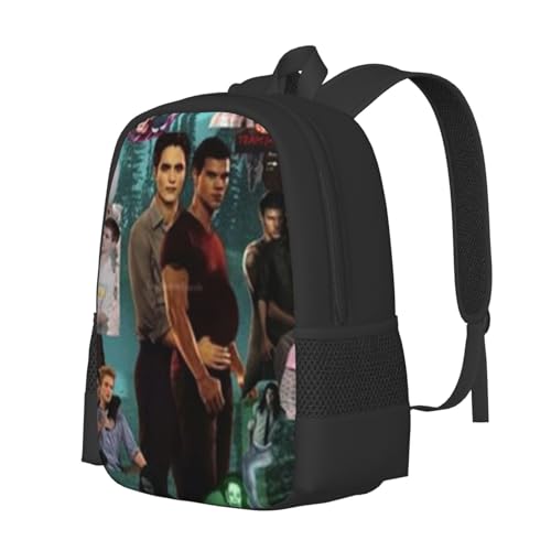 The T-wilight Saga simple large capacity backpack, the whole bag design is stylish, light, casual and simple Black2